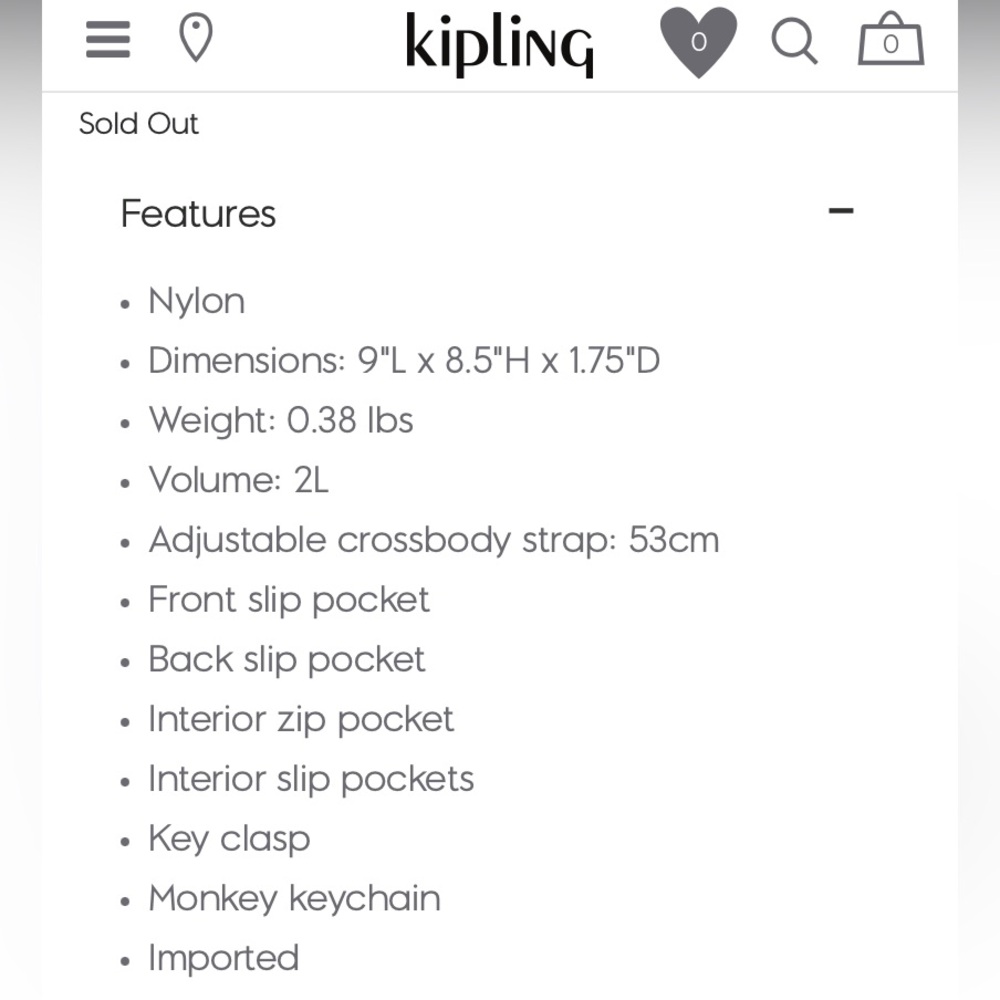 Kipling- Sebastian Crossbody Bag - Picture 12 of 13